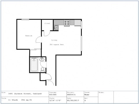 1431 Jackson Street Studio-1 Bed Apartment for Rent - Photo Gallery 3